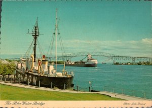 The Blue Water Bridge, Over the St. Clair River Forms Boundary US/Canada MI PC