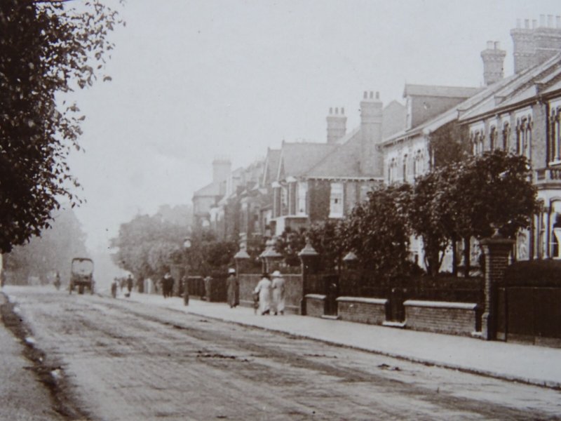 London LEYTONSTONE Woodford Road looking towards HIGHSTONE c1917 RP Postcard