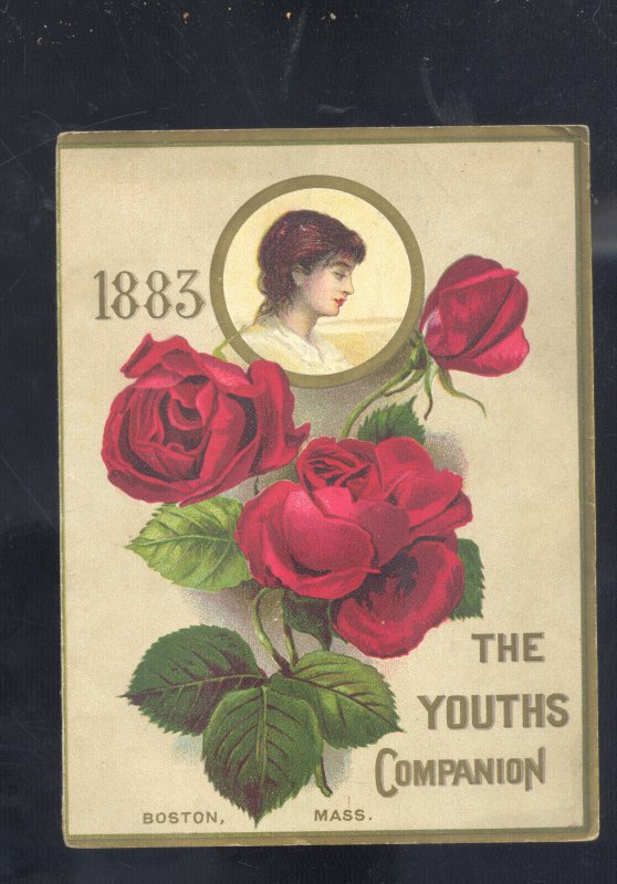 1885 THE YOURHS COMPANION BOSTON MASSACHUSETTSADVERTISING VICTORIAN TRADE CARD