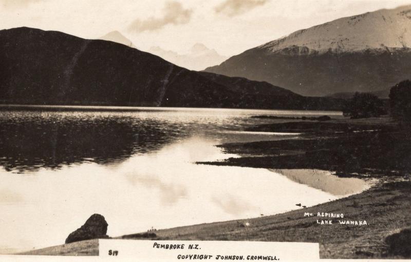Mount Aspiring Lake Wanaka New Zealand Real Photo Postcard