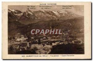 Old Postcard Albertville Vue Generale Center & # 39excursions