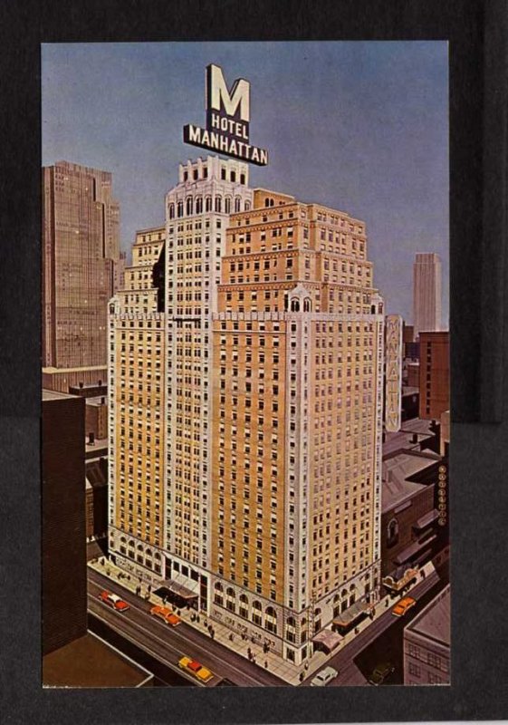 NY New York City Hotel Manhattan Playbill Restaurant NYC New York City Postcard