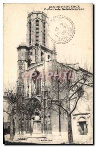 Old Postcard Aix en Provence Cathedrale St. Sauveur