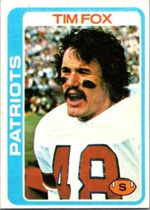 1978 Topps Football Card Tim Fox New England Patriots sk7363