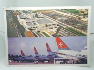 Malta International Airport Large Vintage Postcard 170mm x 120mm