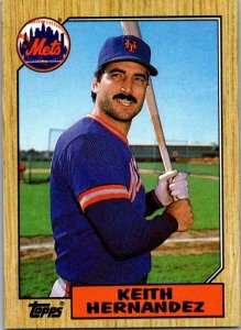 1987 Topps Baseball Card Keith Hernandez New York Mets sk3277