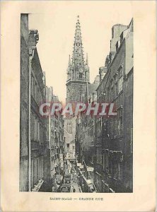 Old Postcard Saint Malo Grande Rue