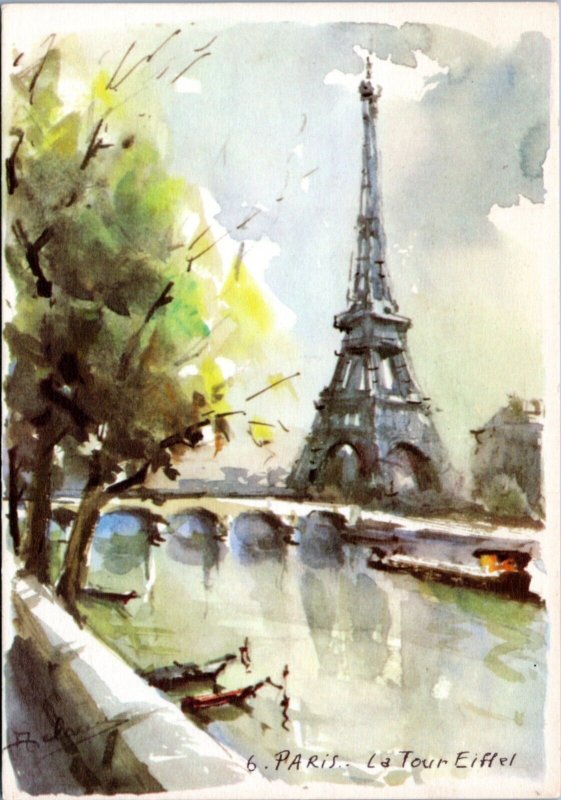 Postcard FRANCE - Eiffel Tower - collection Aqua Pictura