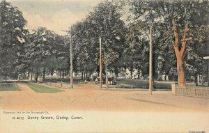 DERBY CONNECTICUT~DERBY GREEN~1900s ROTOGRAPH TINTED PHOTO POSTCARD