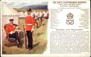 South Staffordshire Regiment Great Britain Soldiers Military History c1910 PC