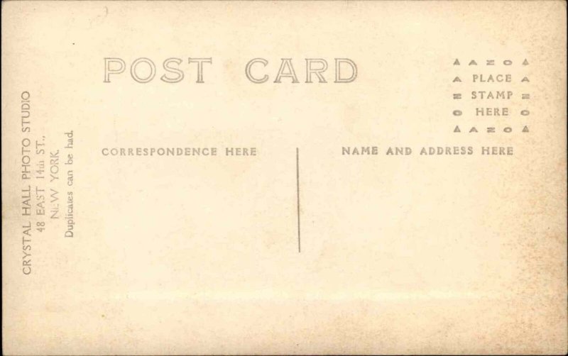 RR Train Studio Props Reno Express Crystal Hall Studio New York City c1910 RPPC