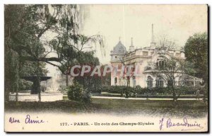 Old Postcard Paris A corner of the Champs Elysees