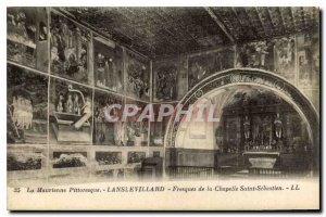 Postcard Old Maurienne Picturesque Lanslevillard Frescoes in the Chapel of St...