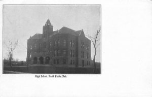 North Platte  Nebraska High School UDB B&W  Litho Postcard Unused