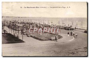 Old Postcard La Baule Sea Loire Inf General view of the Beach