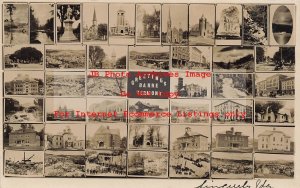 VT, Barre, Vermont, RPPC, Greetings Multi-View, 45 Various Scenes, 1909