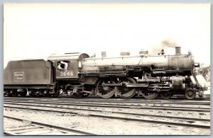 Boston & Maine Engine #3646 Railroad Locomotive 1940s RPPC Real Photo Postcard