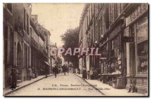 Bourbon l & # 39archambault Postcard Old Street Achilles Allier