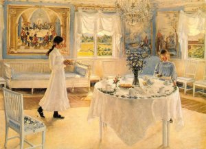 Birthday by Fanny Brate Namnsdag Painting Art 1976 Large Vintage Postcard