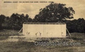 Handball Court, Ted Hilton's Elm Camp, Leesville, Conn. USA 1940 crease left ...