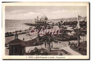 Postcard Old Nice Jetee Promenade Garden General view