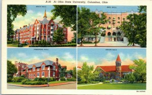 1930s Ohio State University Columbus Ohio Multiview Postcard