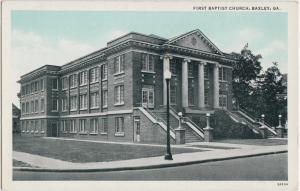 Georgia Ga Postcard Rare c1910-20s BAXLEY First Baptist Church