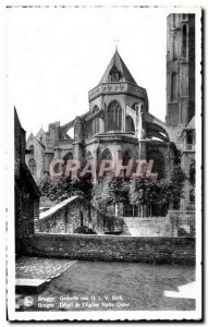 Old Postcard Brugge Oedeclle Van Brugge Detail of Notre Dame & # 39Eglise