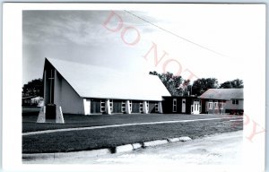 c1950s Perry, IA RPPC Mt. Olivet American Lutheran Church Real Photo PC A112