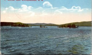 Vtg Lake Winnipesaukee New Hampshire NH Islands 1910s Old View Postcard