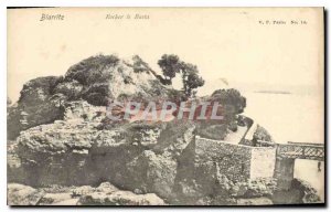 Old Postcard Biarritz Rock Basta