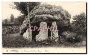 Postcard Old Megalith Dolmen Poitiers dolmen stone levee