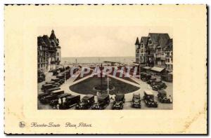 Belgium Belgie Old Postcard Knokke Heist Place Albert (automobiles)