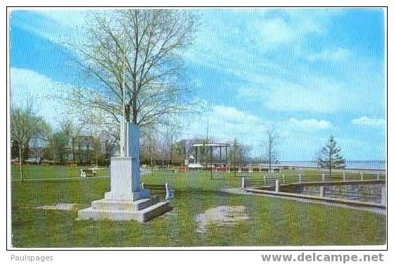 Park Scene in Beauharnois, Province of Quebec, Canada, chrome