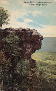 Tennessee Chattanooga Sunset Rock Lookout Mountain 1913