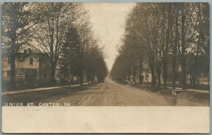 CANTON PA UNION STREET ANTIQUE REAL PHOTO POSTCARD RPPC