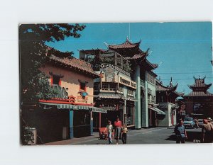 Postcard Gin Ling Way China Town Los Angeles California USA