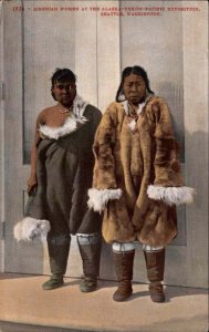Seattle WA Yukon Pacific Exposition Siberian Indigenous Women c1910 Postcard