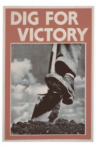 Dig For Victory WW2 Garden Spade Vegetables War Poster Postcard