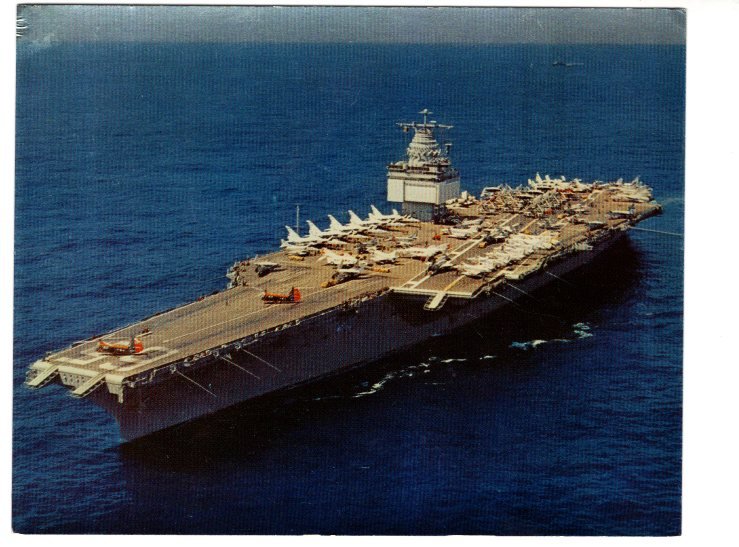 5.5 X 7 inch USS Enterprise, World's Mightiest Aircraft Carrier US Navy Postcard