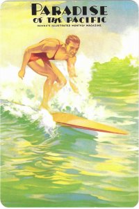 Paradise of the Pacific Hawaiian Surfer Reproduced from 1932 Magazine Hawaii