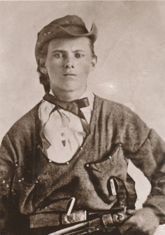 Jesse James the Outlaw from an early photo circa 1865 Western USA - Recent Print