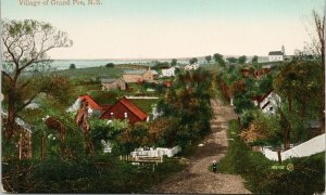 Grand Pre Nova Scotia NS Birdseye Unused Antique Postcard F93