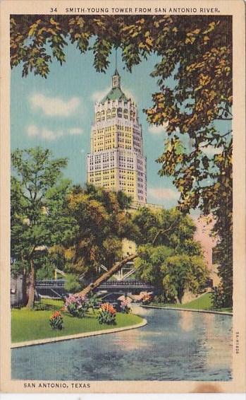 Texas San Antonio Smith Young Tower From San Antonio River