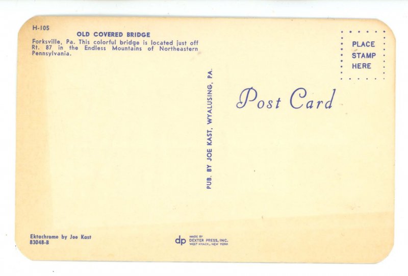 PA - Forksville. Old Covered Bridge