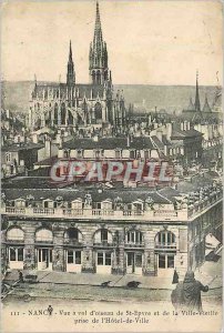 Old Postcard Nancy Vue crow flies from St Epvre and City Cieille taken to Cit...