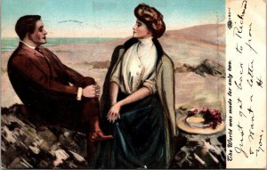 Romantic Couple The World Was Only Made For Two 1907