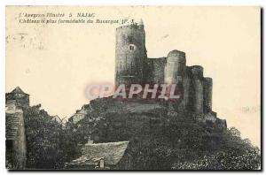 Old Postcard Aveyron Najac Chateau Illustrates the most formidable of Rouergue