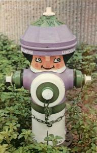 IN, South Bend, Indiana, Colorful Fire Hydrant, Benjamin Lincoln, Dexter Press