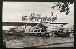 Mint Dornier DOX Giant Seaplane Real Picture Postcard boarding